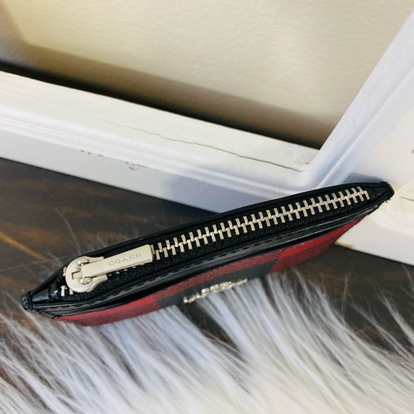 COACH Buffalo Plaid Card Case - Picture 5 of 10